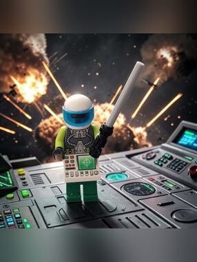 Customized LEGO Minifigure 1990s Space Theme Component Space Police II/Blacktron